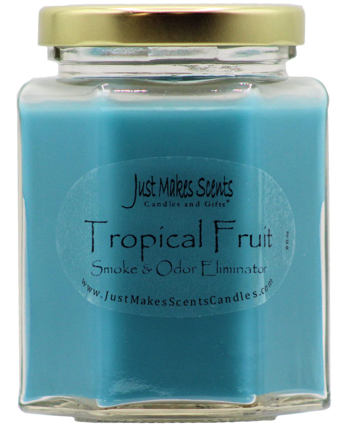 Tropical Fruit Scented Smoke and Odor Neutralizing Candle - Hand Poured in the USA by Just Makes Scents