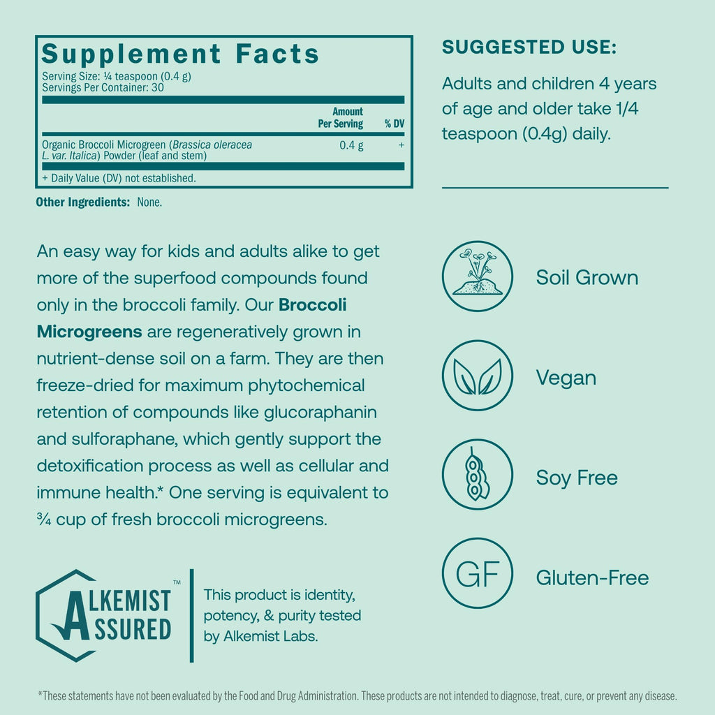 True Grace Broccoli Microgreens 0.4 oz – Immune Support, Vegan