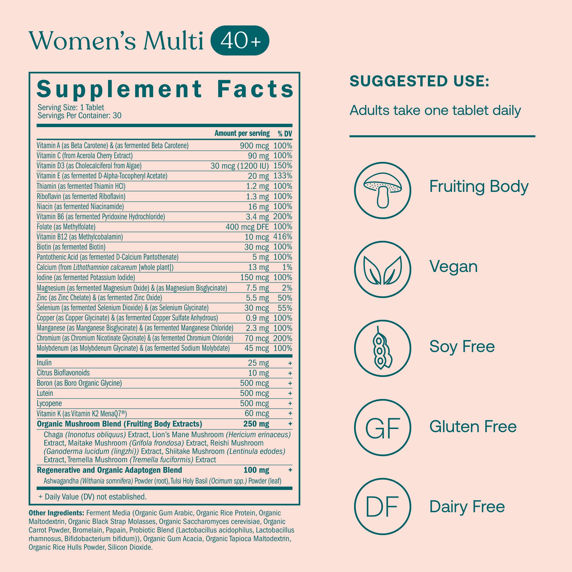 True Grace One Daily Women’s Multivitamin 40+ & Omega-3 Fish Oil Bundle – 30-Day Supply, Gluten Free, Soy Free, Organic