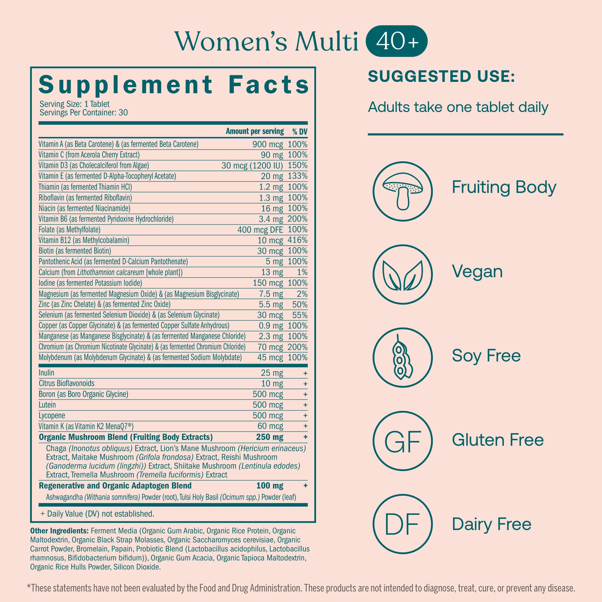 True Grace One Daily Men’s 40+ & Women’s 40+ Multivitamin Bundle – 30 Vegan Tablets Each, Non-GMO