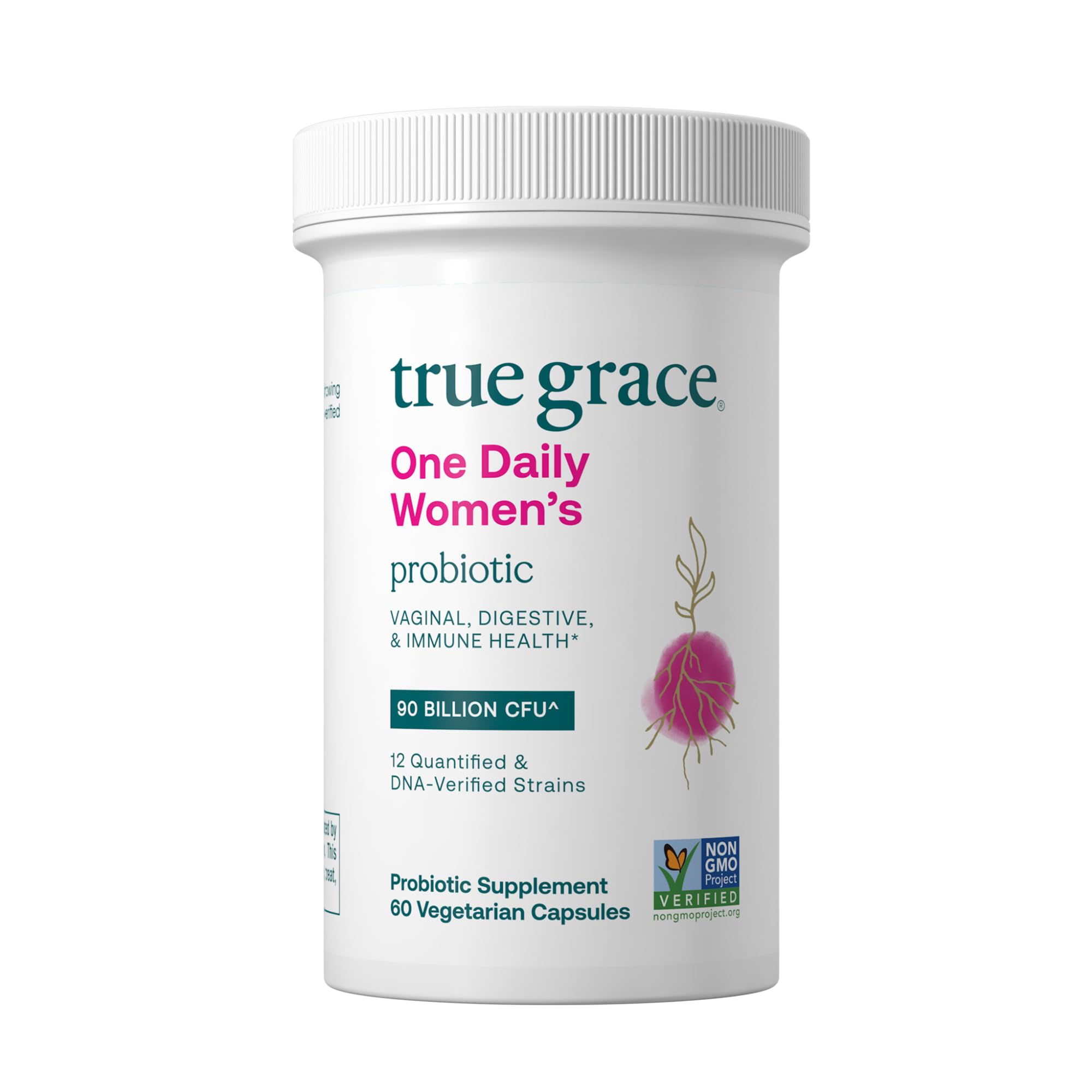True Grace One Daily Women Probiotic - 60 Vegetarian Capsules | 90B CFU