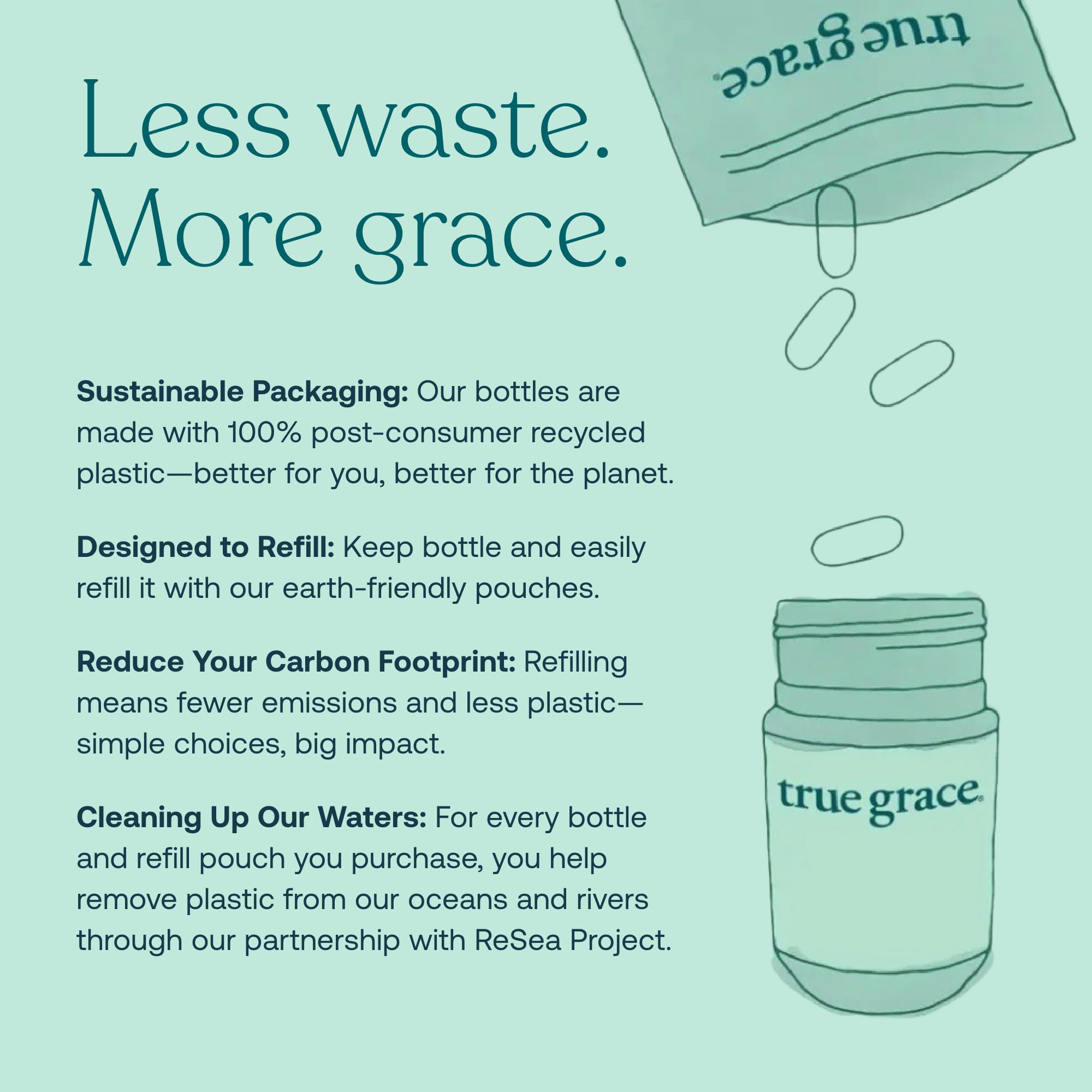 True Grace One Daily Women’s Multivitamin with Fermented Minerals, Organic Adaptogens & Mushroom Blend – 90 Vegan Tablets