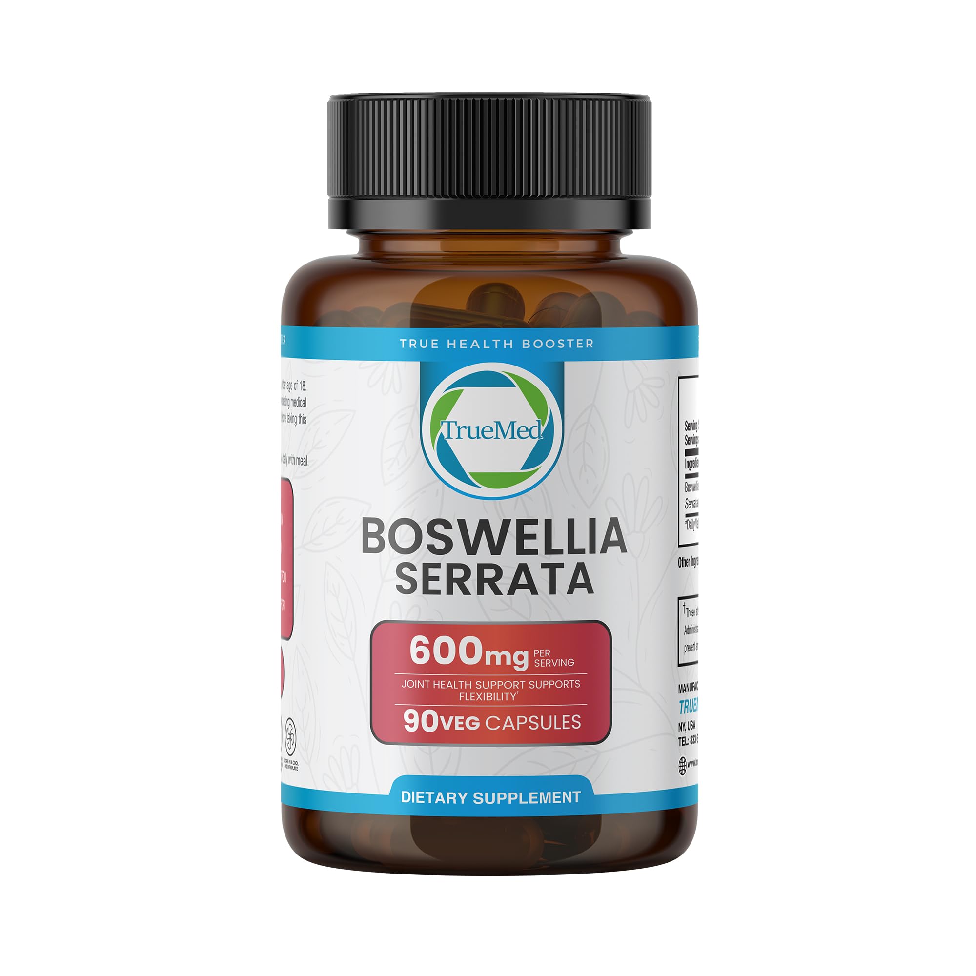 TRUEMED Boswellia Serrata 600mg – 65% Boswellic Acid | Joint Support, Mobility