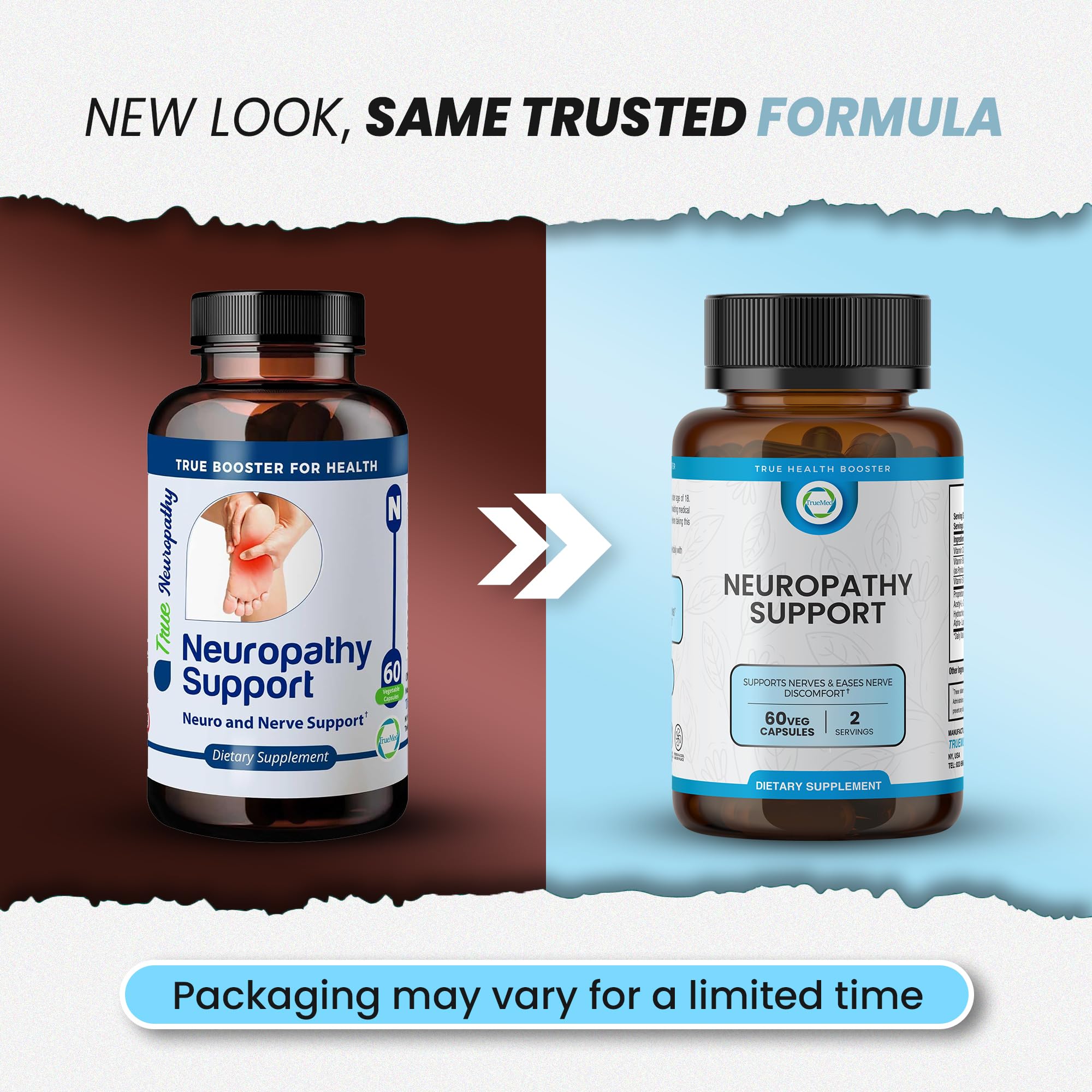 TRUEMED Neuropathy Support – Nerve Health Supplement (60 Veg Capsules)