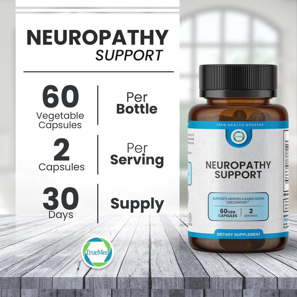 TRUEMED Neuropathy Support – Nerve Health Supplement (60 Veg Capsules)
