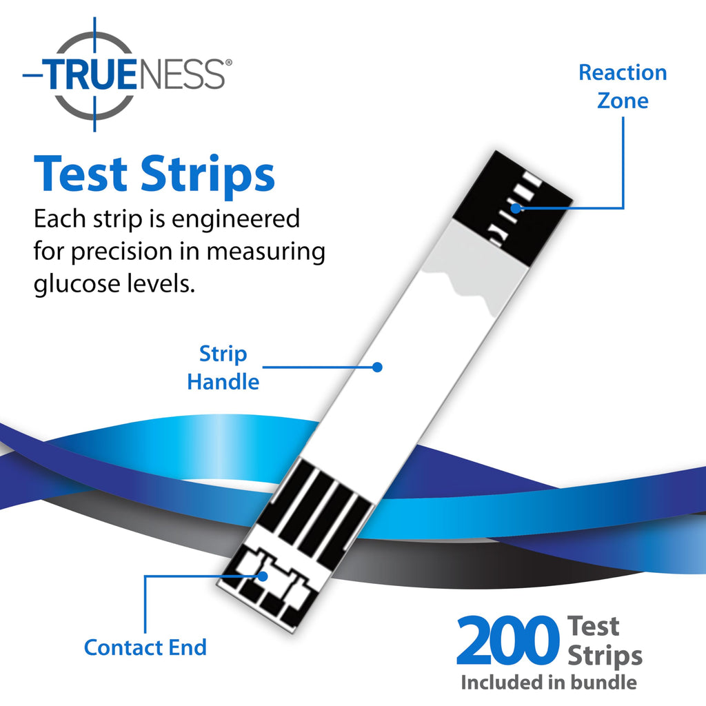 TRUENESS Blood Glucose Test Strips - 50 Count (4 Pack) - Compatible with TRUENESS Meters for Accurate Home Diabetes Monitoring