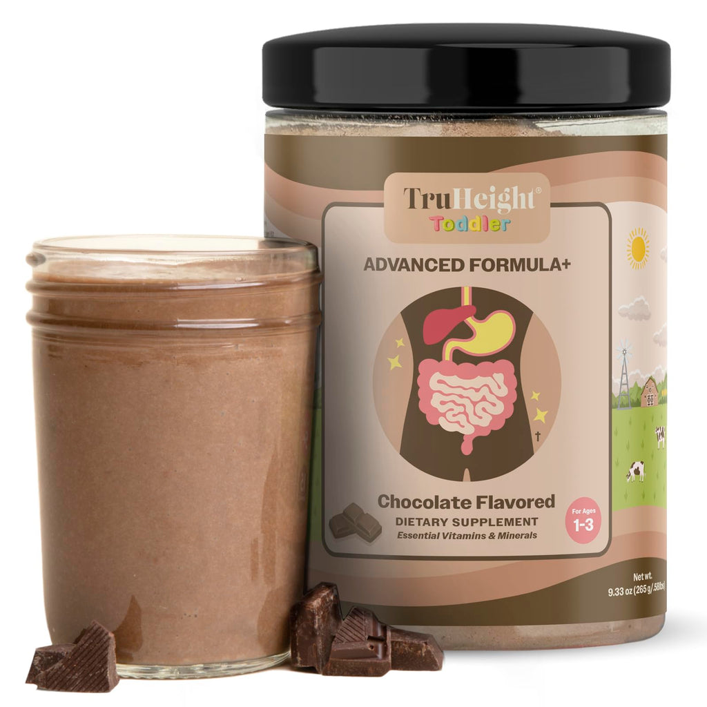 TruHeight Toddler Advanced Formula+ Chocolate – 16 Vitamins for 12-36 Months | Non-GMO