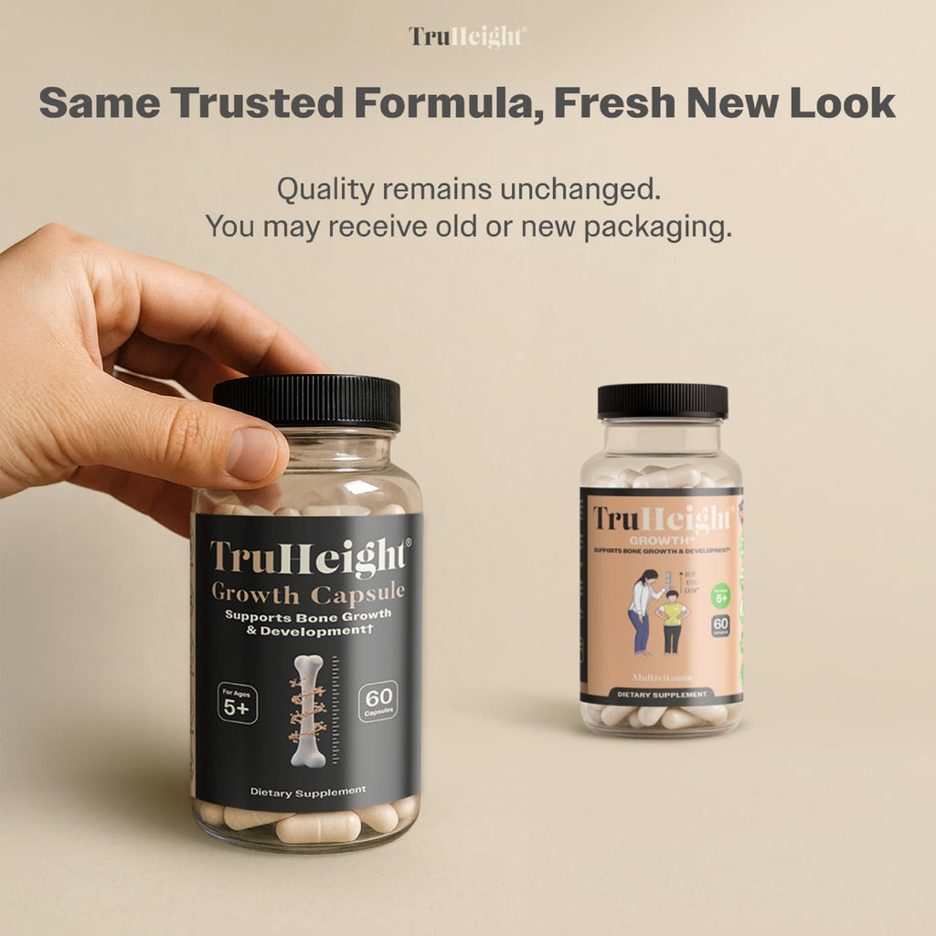 TruHeight Growth Capsules for Kids & Teens | Natural Bone Support with D3, K2 & Ashwagandha