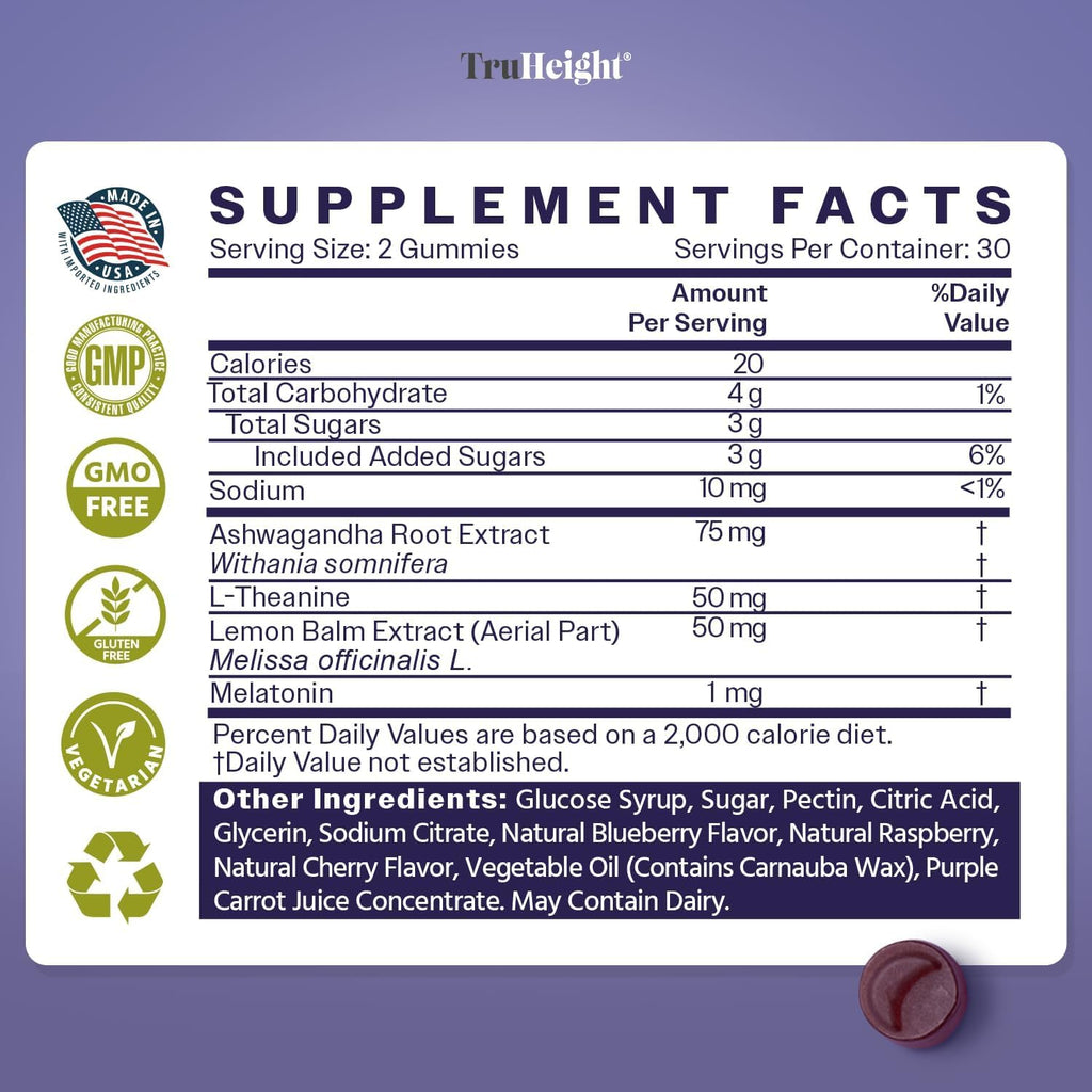TruHeight Sleep Gummies for Kids and Teens – Natural Growth Sleep Aid