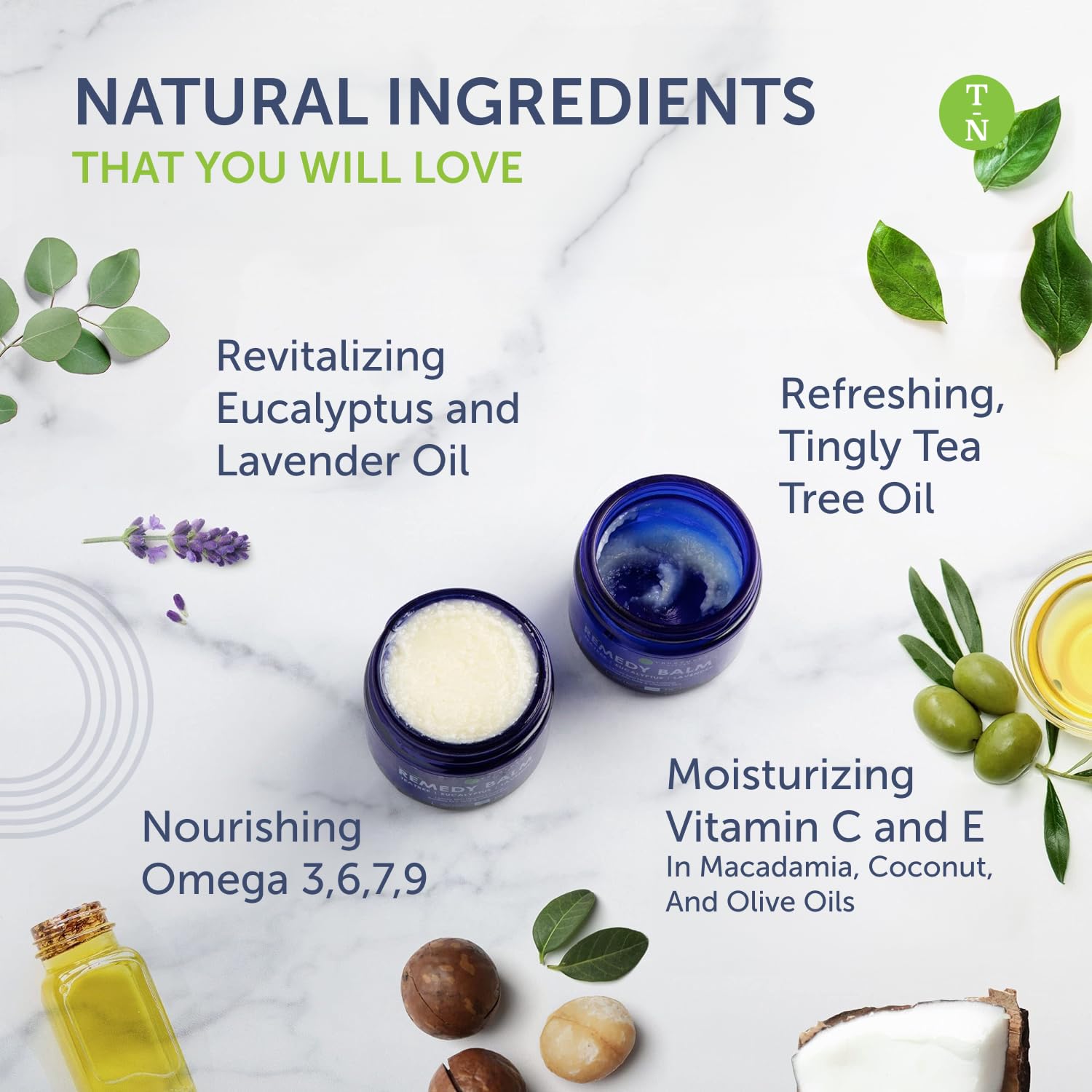 Truremedy Naturals Remedy Balm with Tea Tree Oil – Soothing Foot & Body Moisturizer (2 oz) with Lavender & Eucalyptus
