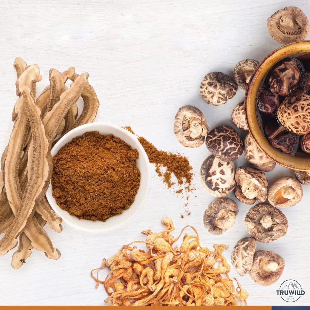 TruWild Adaptogen Blend – Cordyceps, Maca & Ashwagandha (60 Caps)