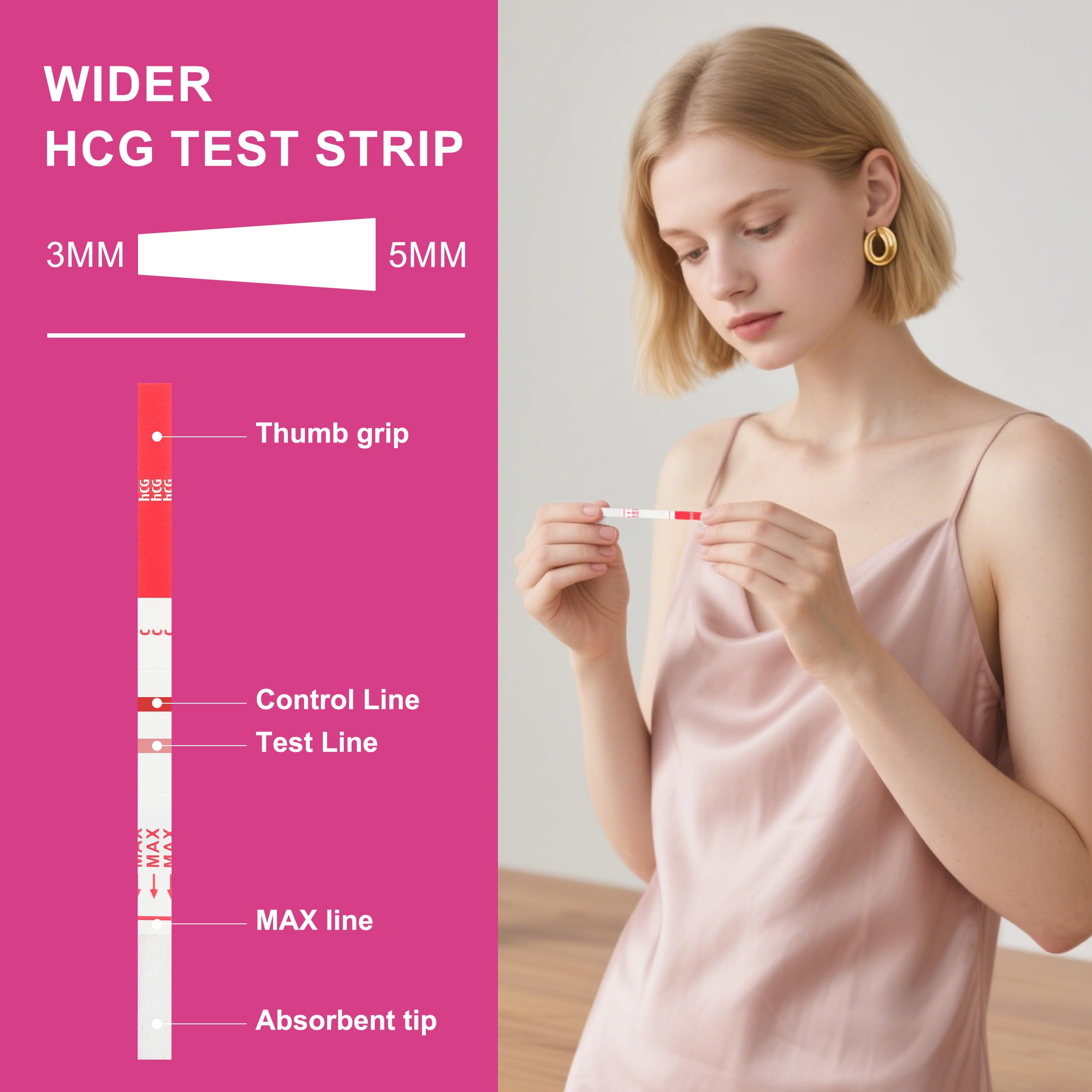 T TESTAHEAD Pregnancy Test Strips – 50 Count, High Sensitivity Home Test for Early Detection