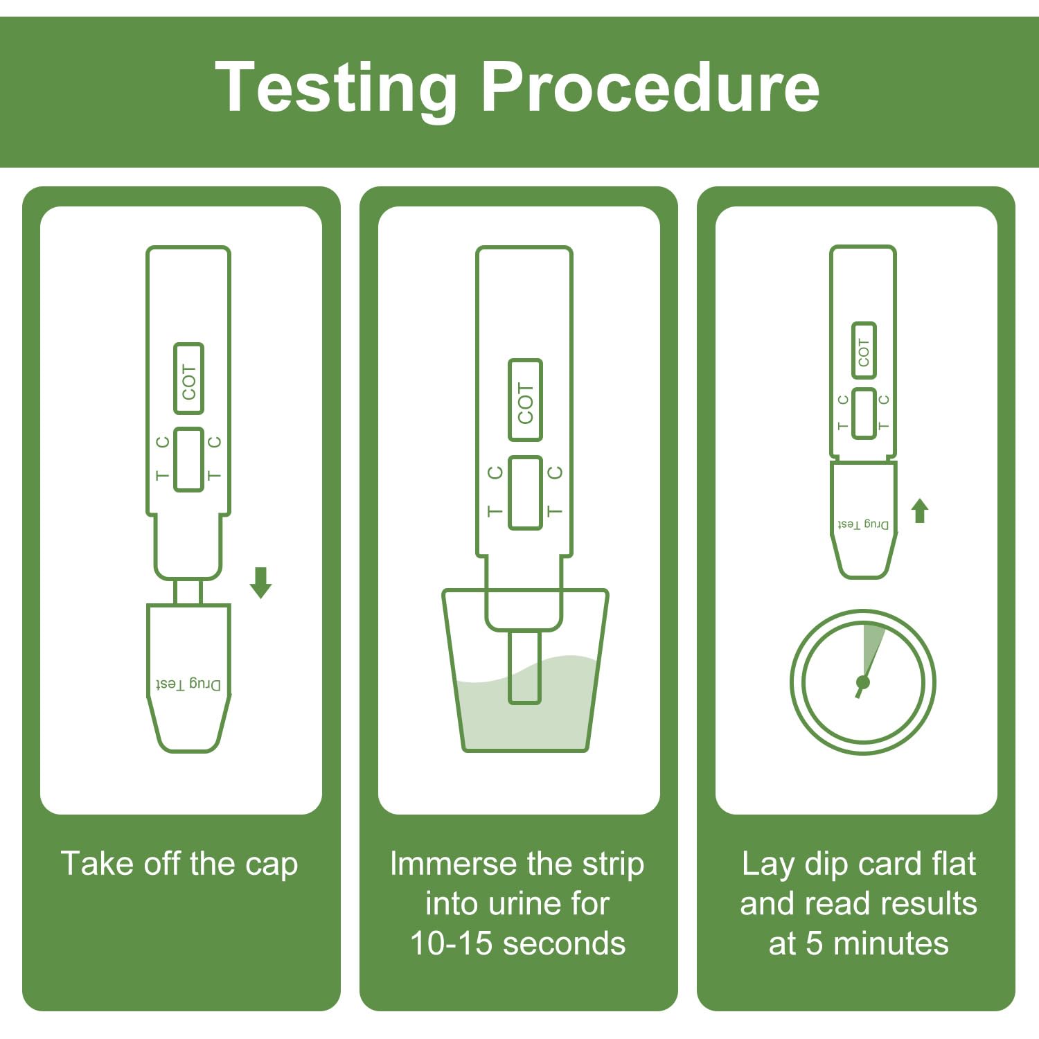 T TESTAHEAD Urine Nicotine Test Strips – Pack of 20 | At-Home Nicotine Rapid Test Kit