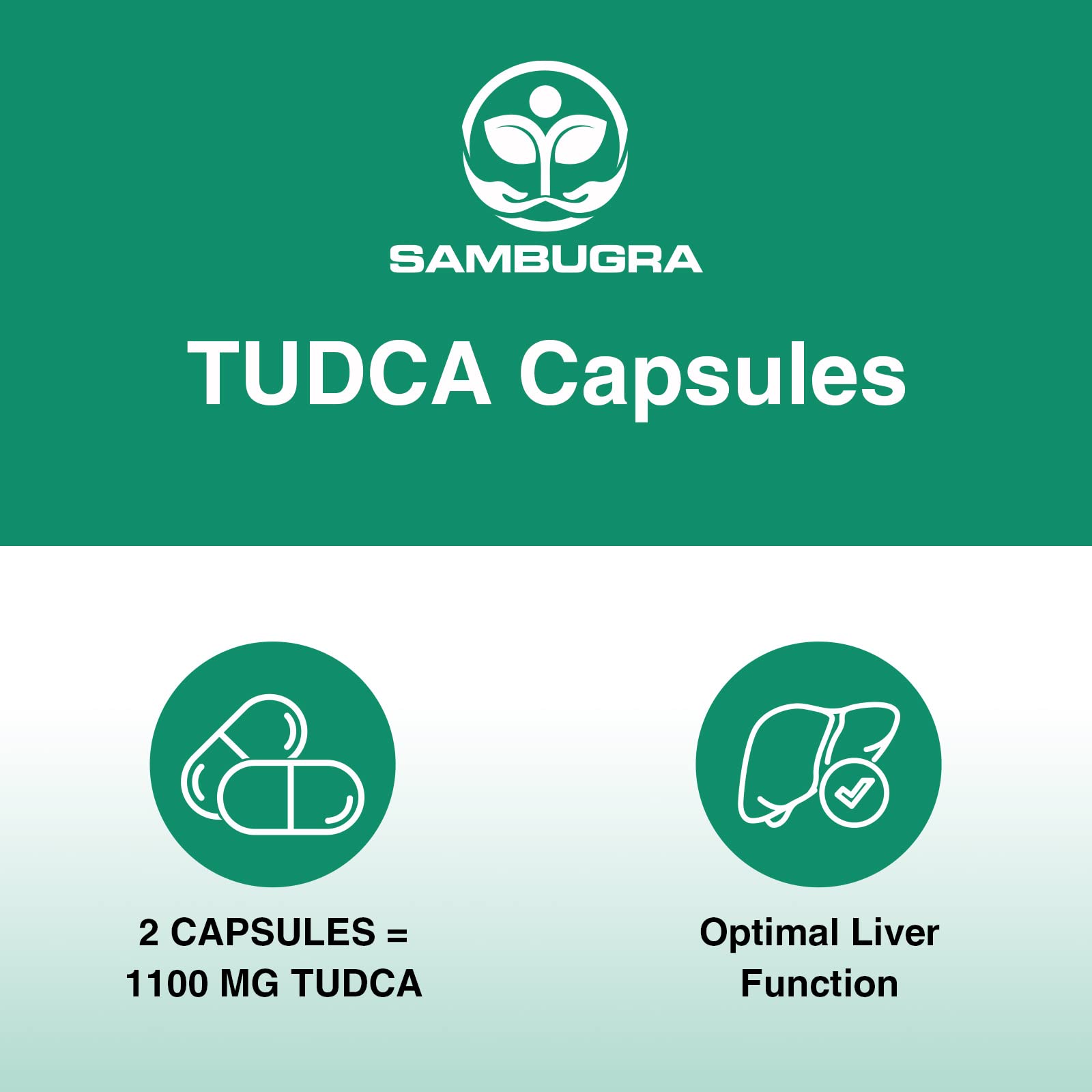 Sambugra TUDCA Liver Supplements 1100mg, 3rd Party Tested Ultra Strength Bile Salt TUDCA Supplement, Liver Support for Detox Cleanse and Repair, 180 Capsules
