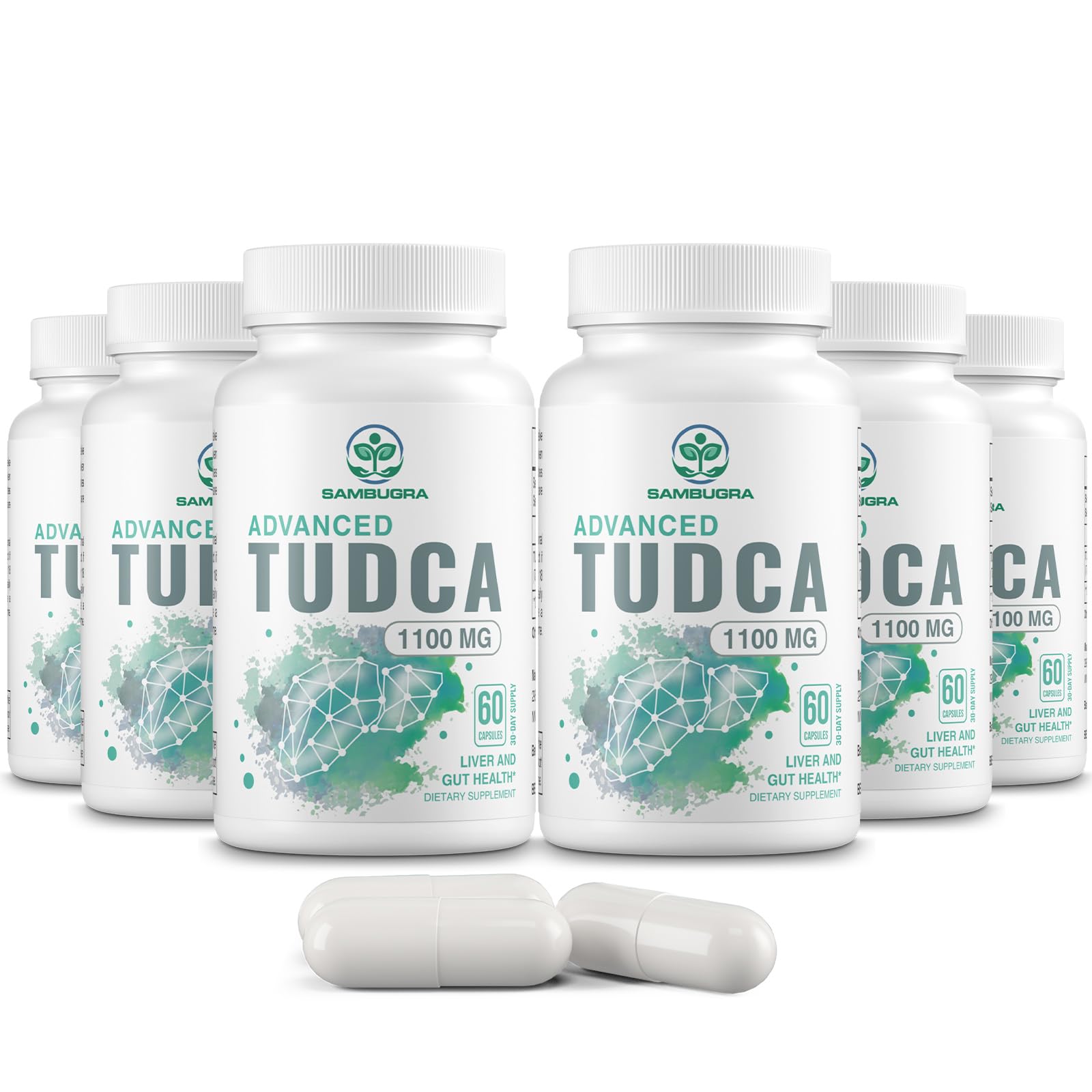 TUDCA 1100mg – Ultra Strength Liver Support (360 Capsules, Pack of 6)
