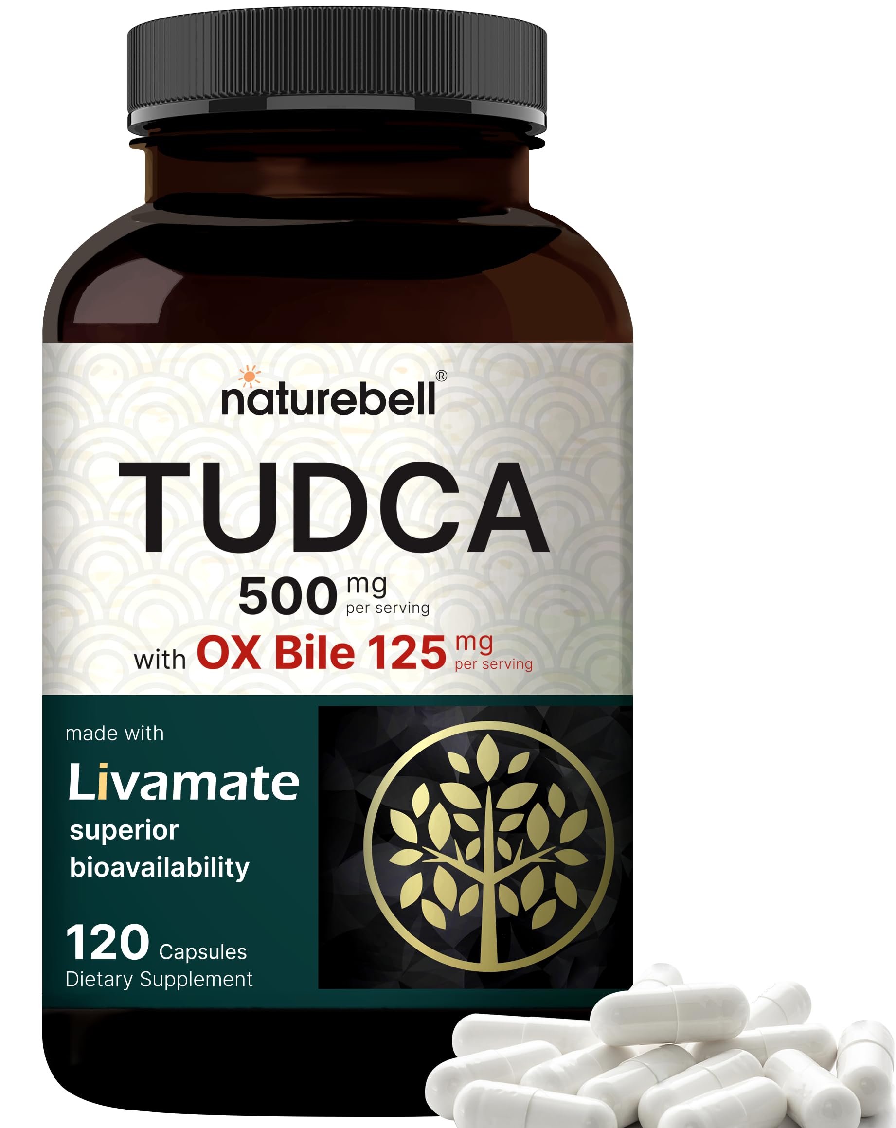 TUDCA 500mg with OX Bile 125mg – 120 Capsules | Liver Support