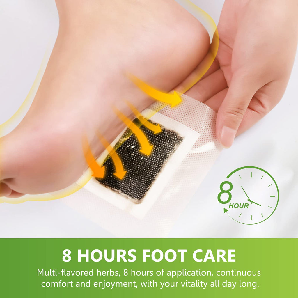 Tudiqe 50PCS Ginger Bamboo Vinegar Foot Pads – Sleep & Deep Cleansing Patches