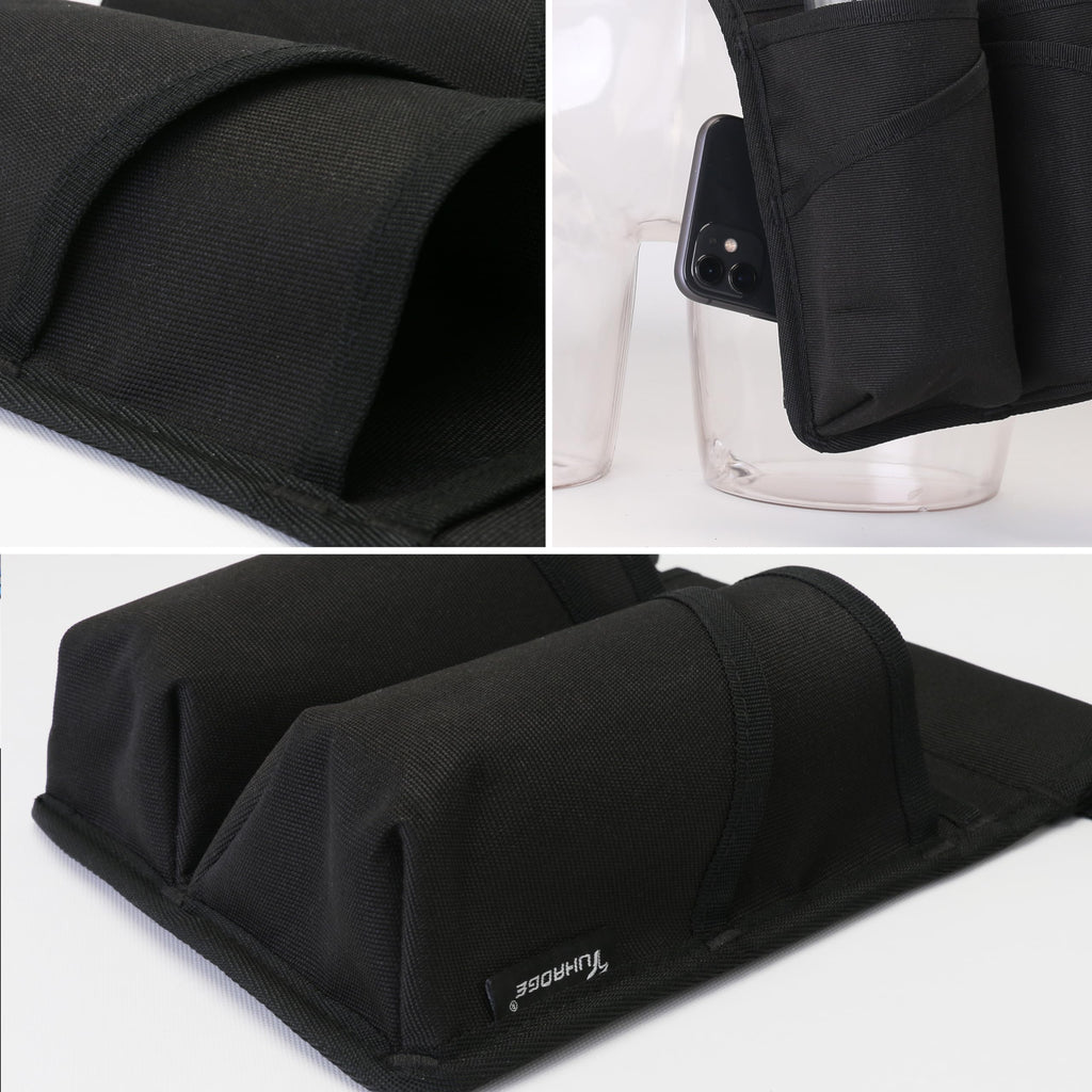 Tuhaoge Massage Bottle Bag for 2 Bottles - Oil & Lotion Holster TH-XJ-2 Black