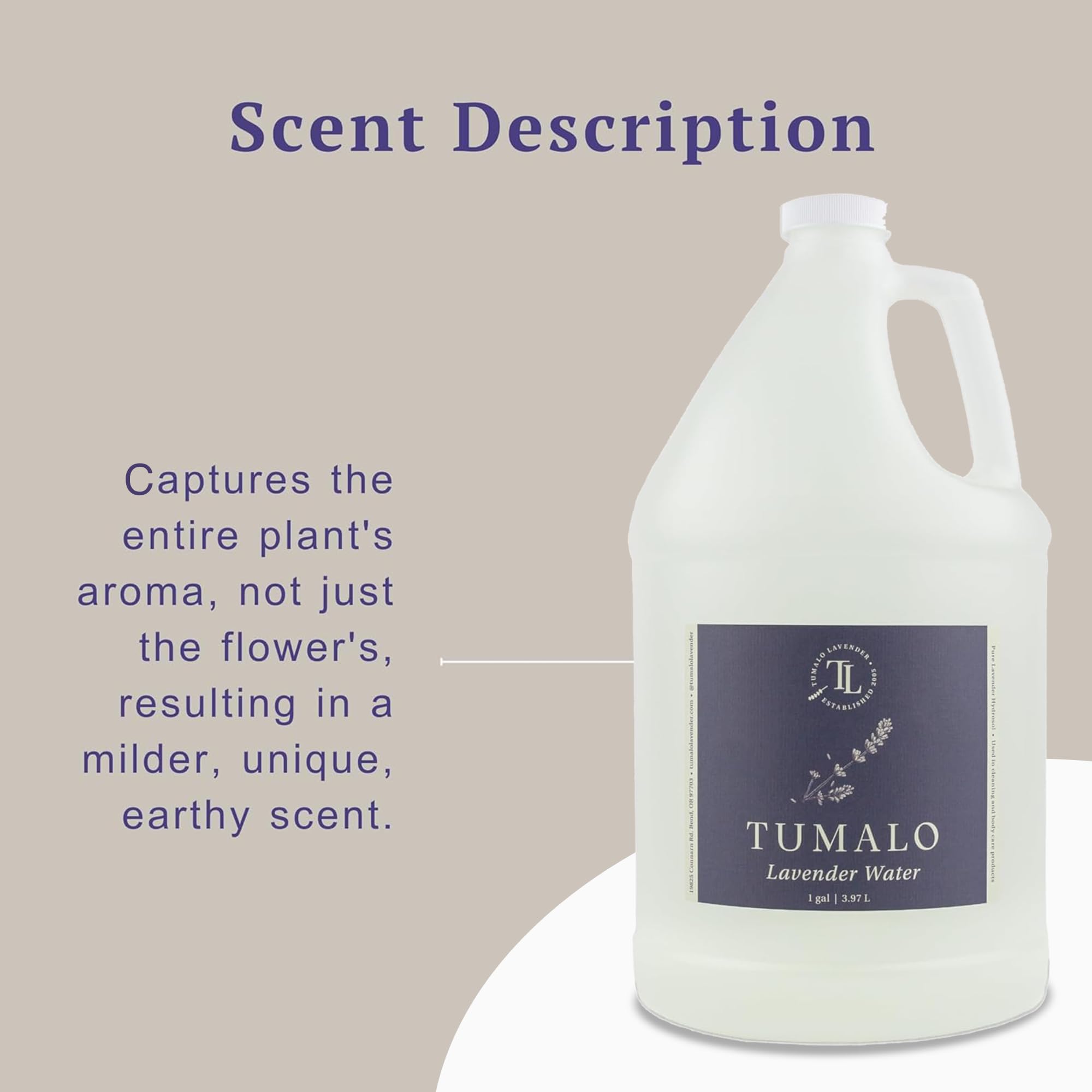 Tumalo Lavender Hydrosol - Organic Lavender Floral Water for Skincare, Aromatherapy & Home Use | Made in USA