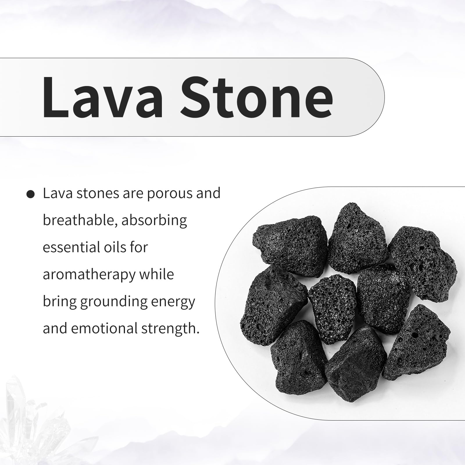 TUMBEELLUWA Heart Essential Oil Diffuser Stones – Hand Carved Lava Rock, Pack of 10 (1 inch, Black)