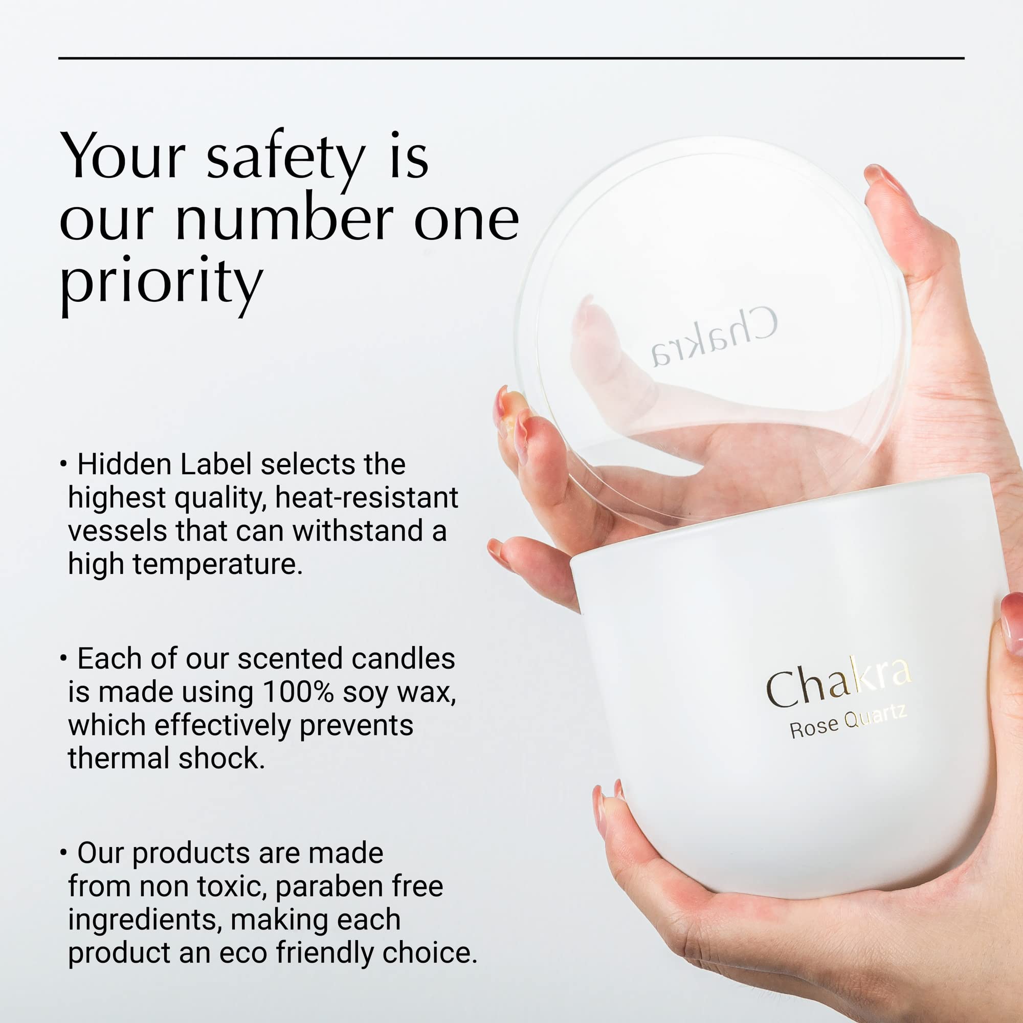 Hidden Label Healing Crystal Candle | Chakra Collection, Wood Wick, 12oz