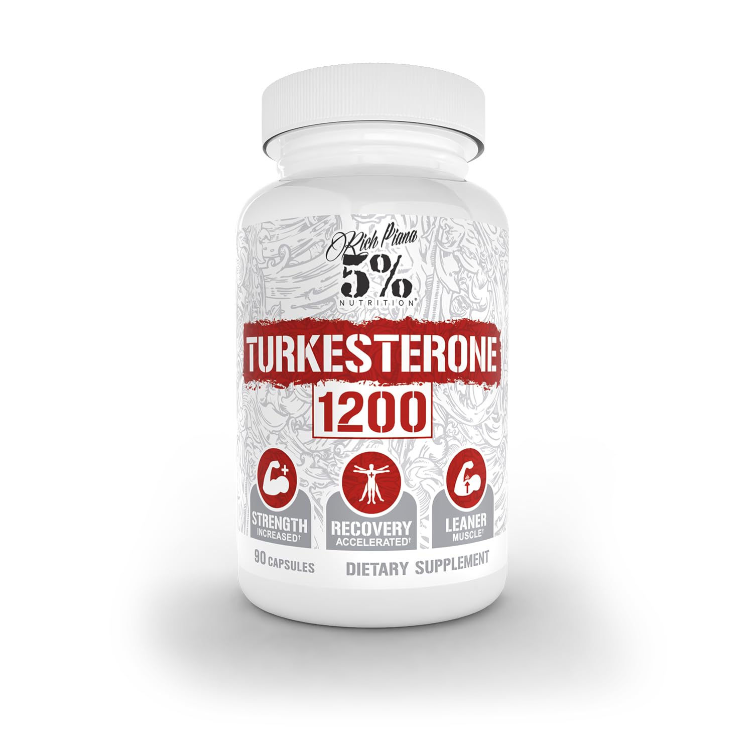 5% Nutrition Turkesterone 1200mg | Max Purity & Absorption | Complexed with Astragin, Cyclodextrin & Naringin | 90 Capsules (1 Month Supply)
