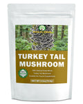 Dried Whole Turkey Tail Mushrooms - 2.5 oz, All-Natural Turkey Tail Mushrooms for Cooking, Soup, Tea and Vegan Recipes, No Additives, No GMO