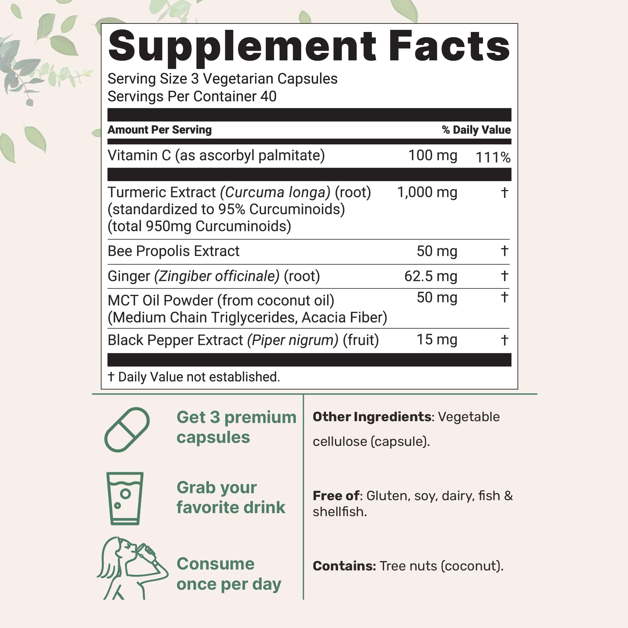 Micro Ingredients Turmeric Curcumin 1000mg | 240 Veggie Capsules | 95% Curcuminoids