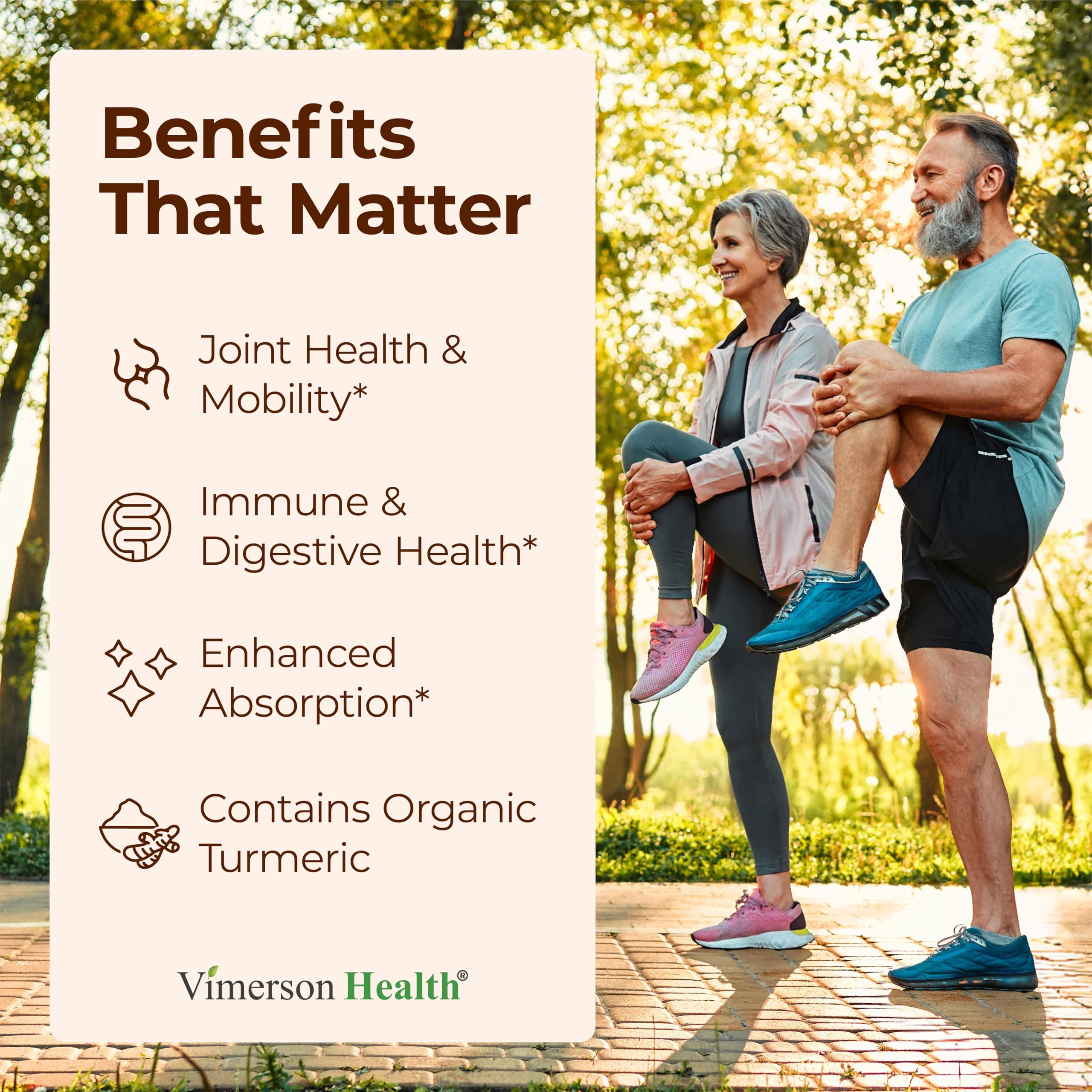 Vimerson Health Turmeric Curcumin 1200mg with Black Pepper - Joint & Digestive Support, 180 Vegan Capsules