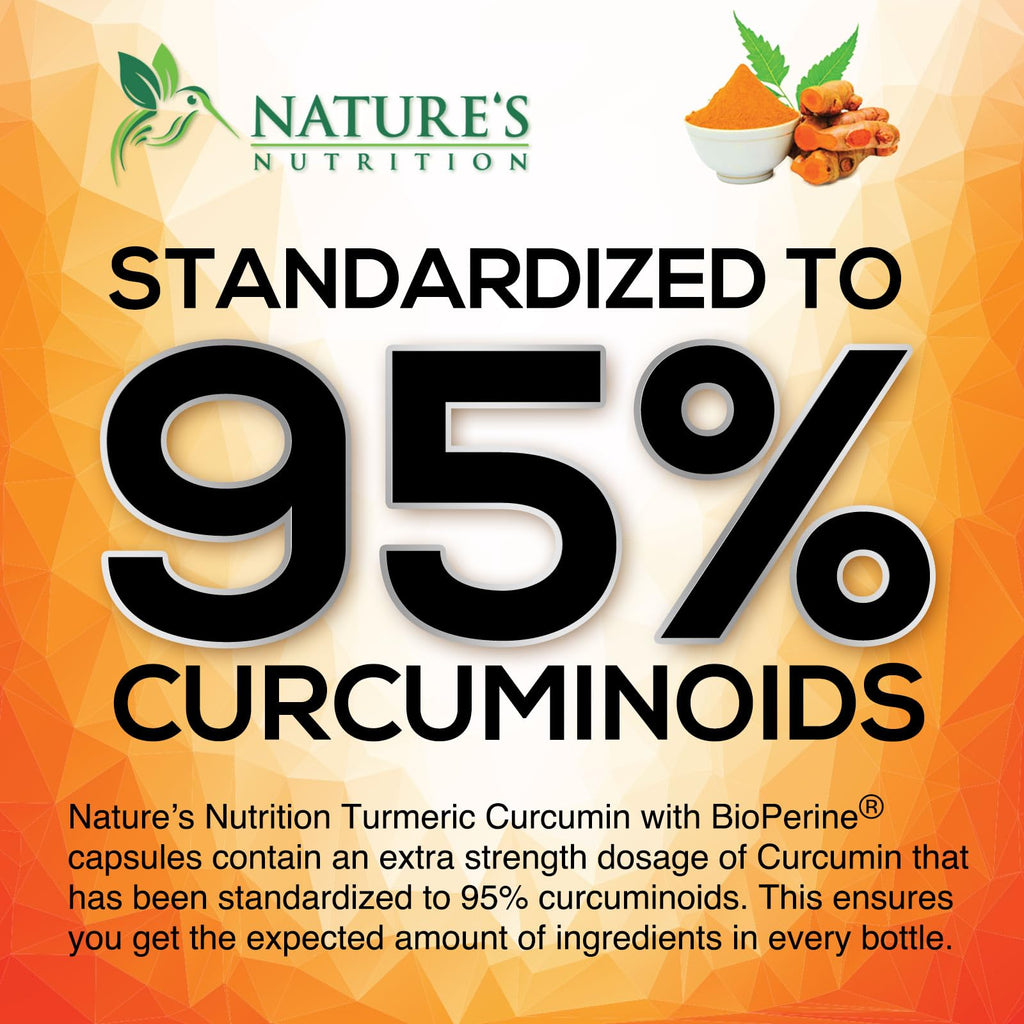 Turmeric Curcumin Supplement 1950mg - 95% Curcuminoids with Organic Turmeric & BioPerine Black Pepper Extract for Best Absorption, Natural Vegan Joint Support, Non-GMO, Bottled in USA - 180 Capsules