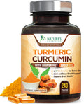 Turmeric Curcumin 1950mg with Bioperine – 95% Curcuminoids, 240 Vegan Capsules, Made in USA