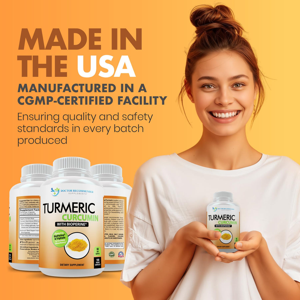 Turmeric Curcumin 2250mg Veggie Caps - 95% Curcuminoids + Bioperine - 2-Pack - Organic