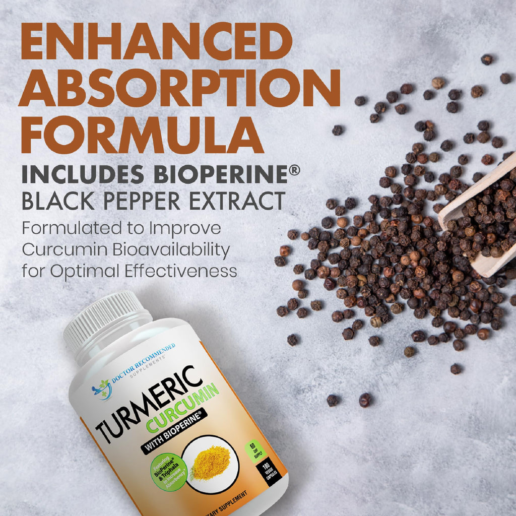 Turmeric Curcumin 2250mg Veggie Caps - 95% Curcuminoids + Bioperine - 2-Pack - Organic