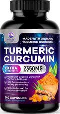Turmeric Curcumin 2350mg with BioPerine - 240 Vegan Capsules | Joint & Immune Support