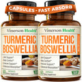 Vimerson Health Turmeric Curcumin with Boswellia Serrata & Ginger – 95% Curcuminoids, BioPerine, 2-Pack