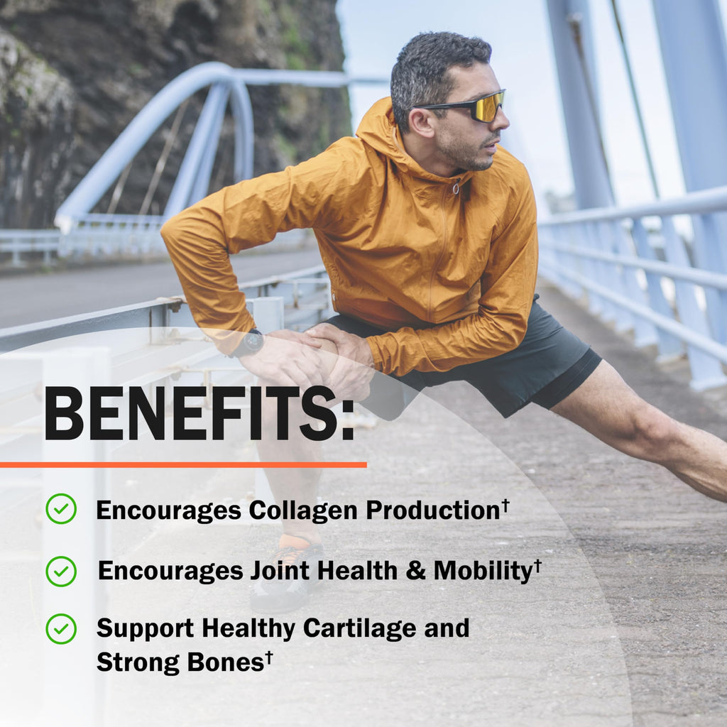 Glucosamine Chondroitin MSM Joint Support – Collagen, Turmeric, Hyaluronic Acid | Gluten Free, Non-GMO 90 Capsules
