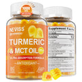 Turmeric Gummies 1000mg with MCT Oil C8/C10 – Curcumin + Black Pepper, Sugar Free, 60 Gummies