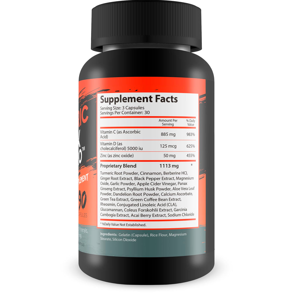 Turmeric Hack Pro - High-Absorption Turmeric Curcumin with Black Pepper & Ginger
