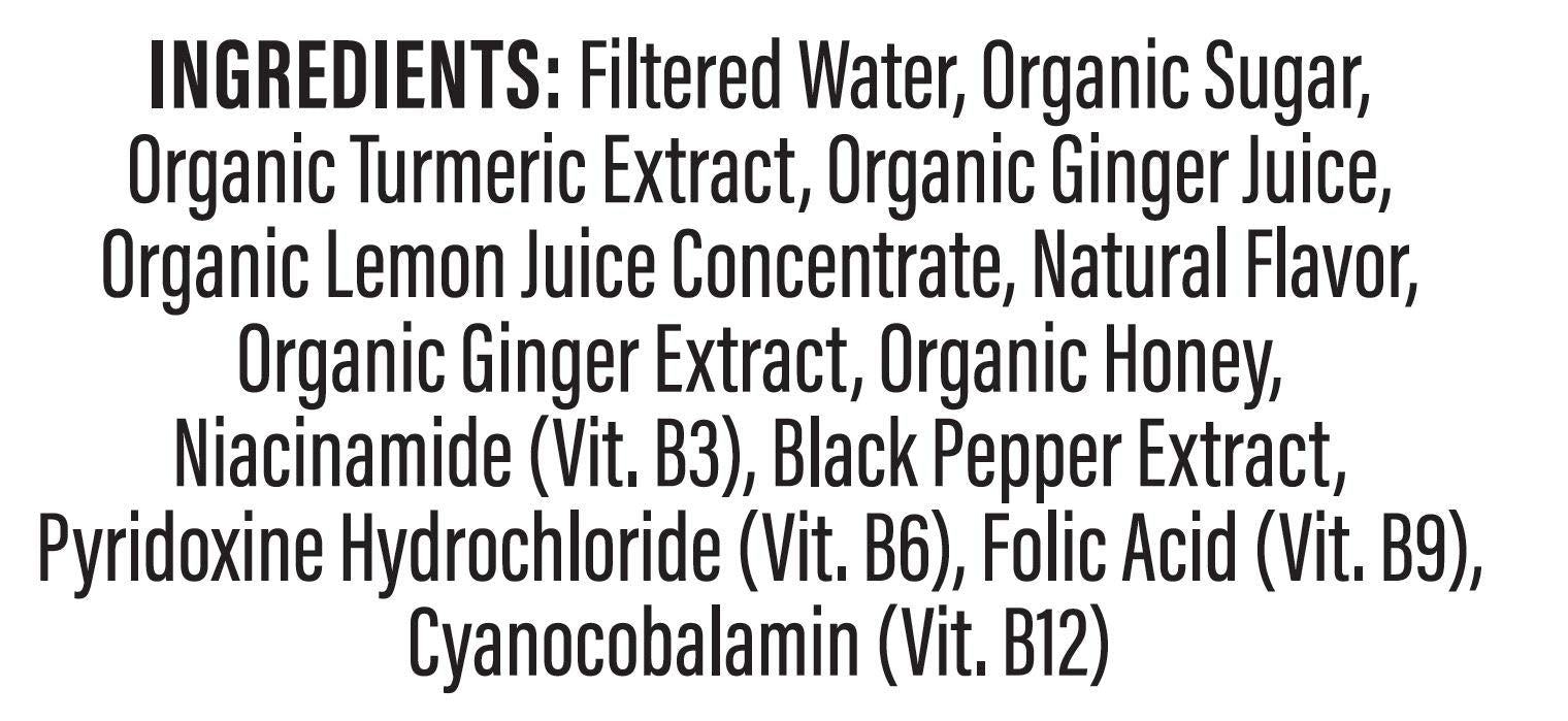 Turmeric Time Turmeric Shots – Ginger, Citrus & Honey, 12 Pack | Non-GMO