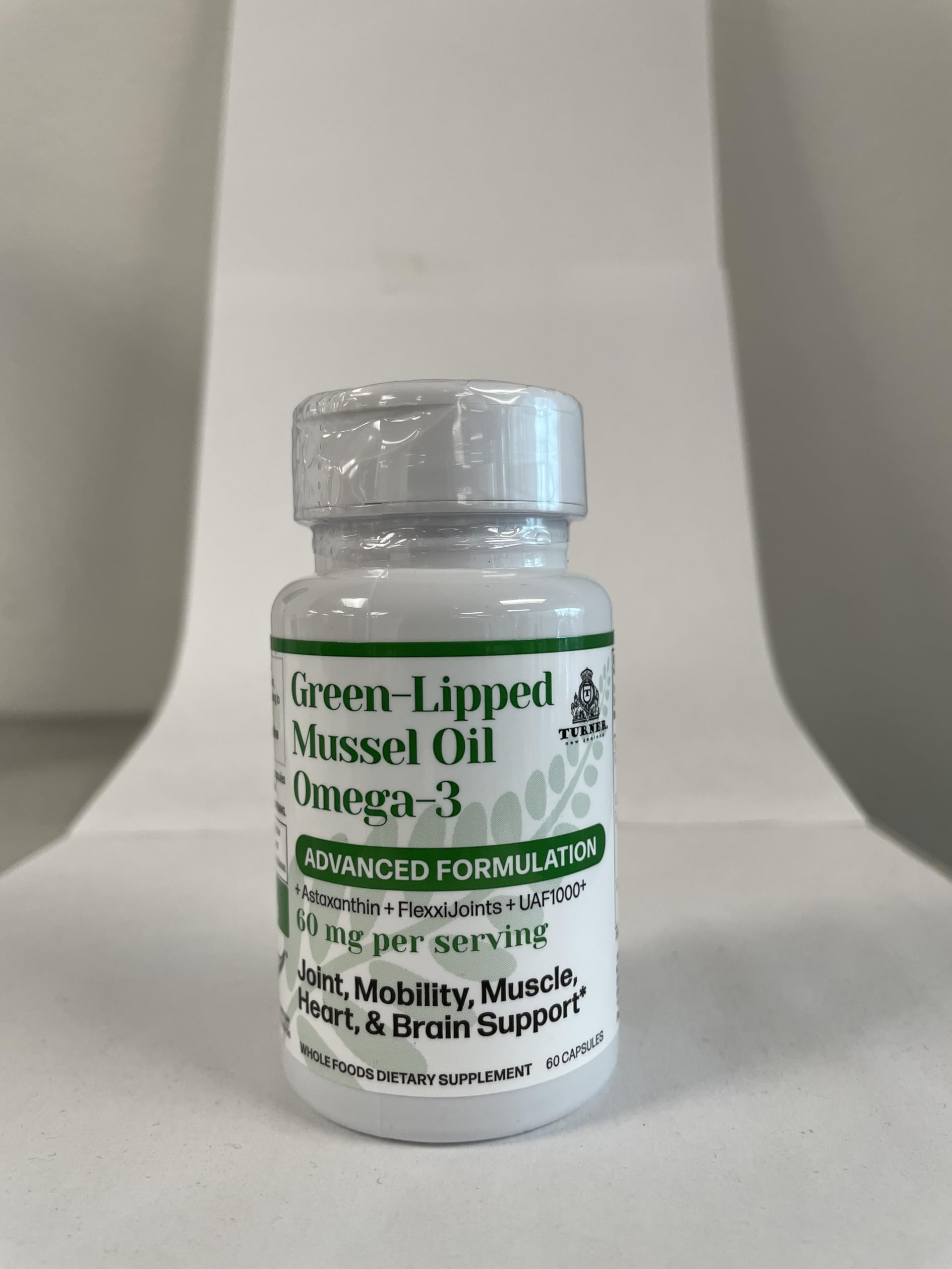 TURNER New Zealand Green Lipped Omega-3 Mussel Oil – 2 Bottles, 120 Softgels