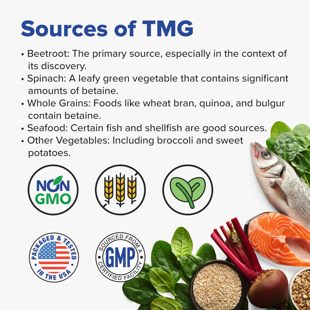 Tuthi TMG Supplement – 1000mg Trimethylglycine – Betaine Amino Acid for Cardiovascular Support and Healthy Homocysteine Levels – 100 Vegan Tablets – Gluten-Free, Non-GMO – Made in USA