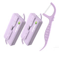 Twin Line Dental Floss Picks Dispenser – 2 Boxes, Lime Flavor, Portable Case