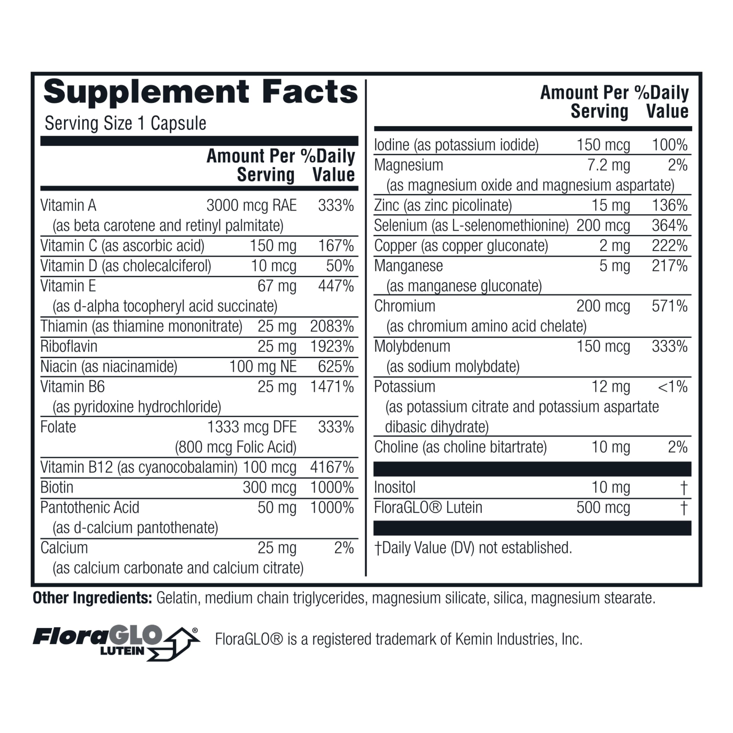 Twinlab Daily One Caps Without Iron – Multivitamin with Zinc, B Vitamins & Magnesium | 60 Capsules (2-Pack)