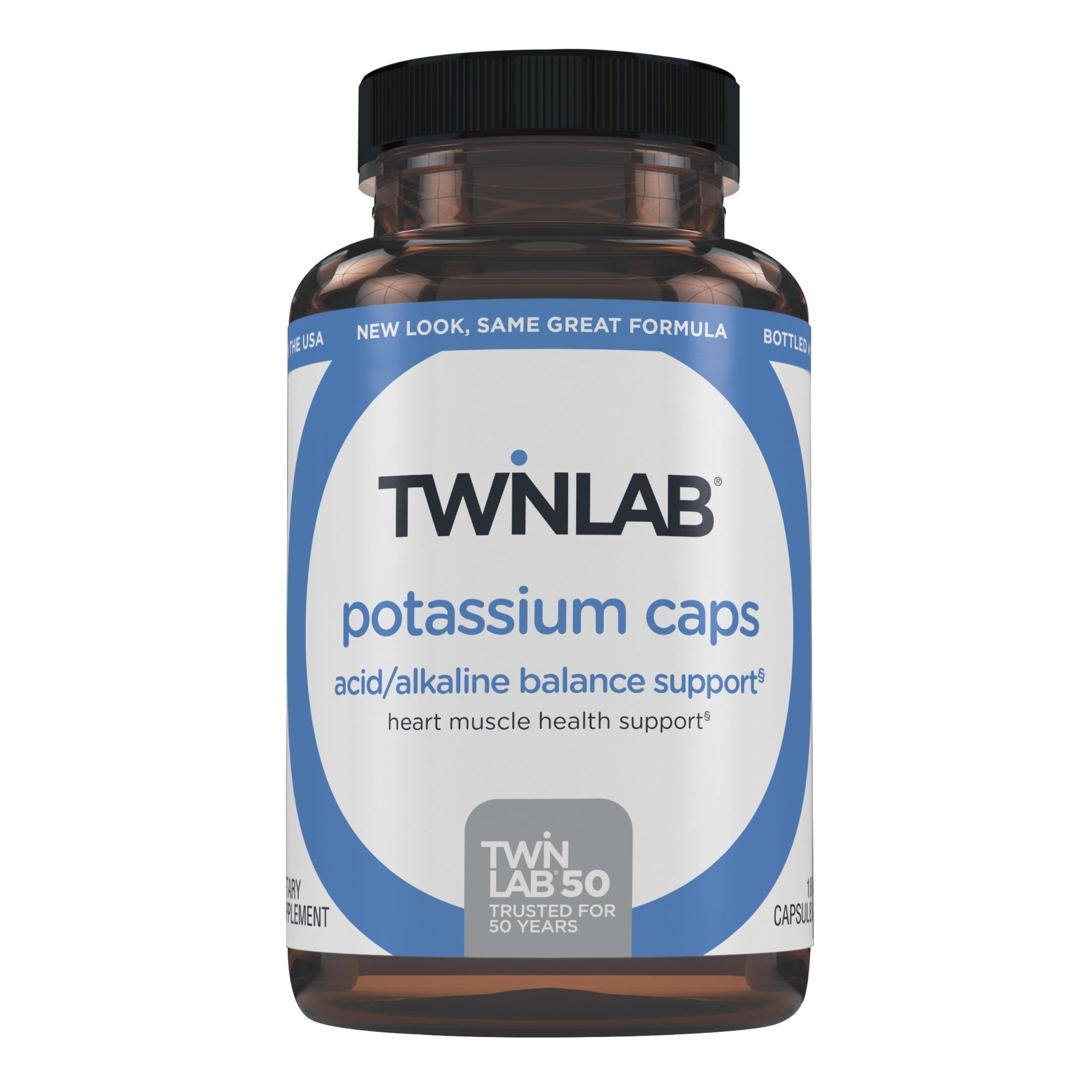Twinlab Potassium Caps - Electrolyte Support for Heart & Muscle Health