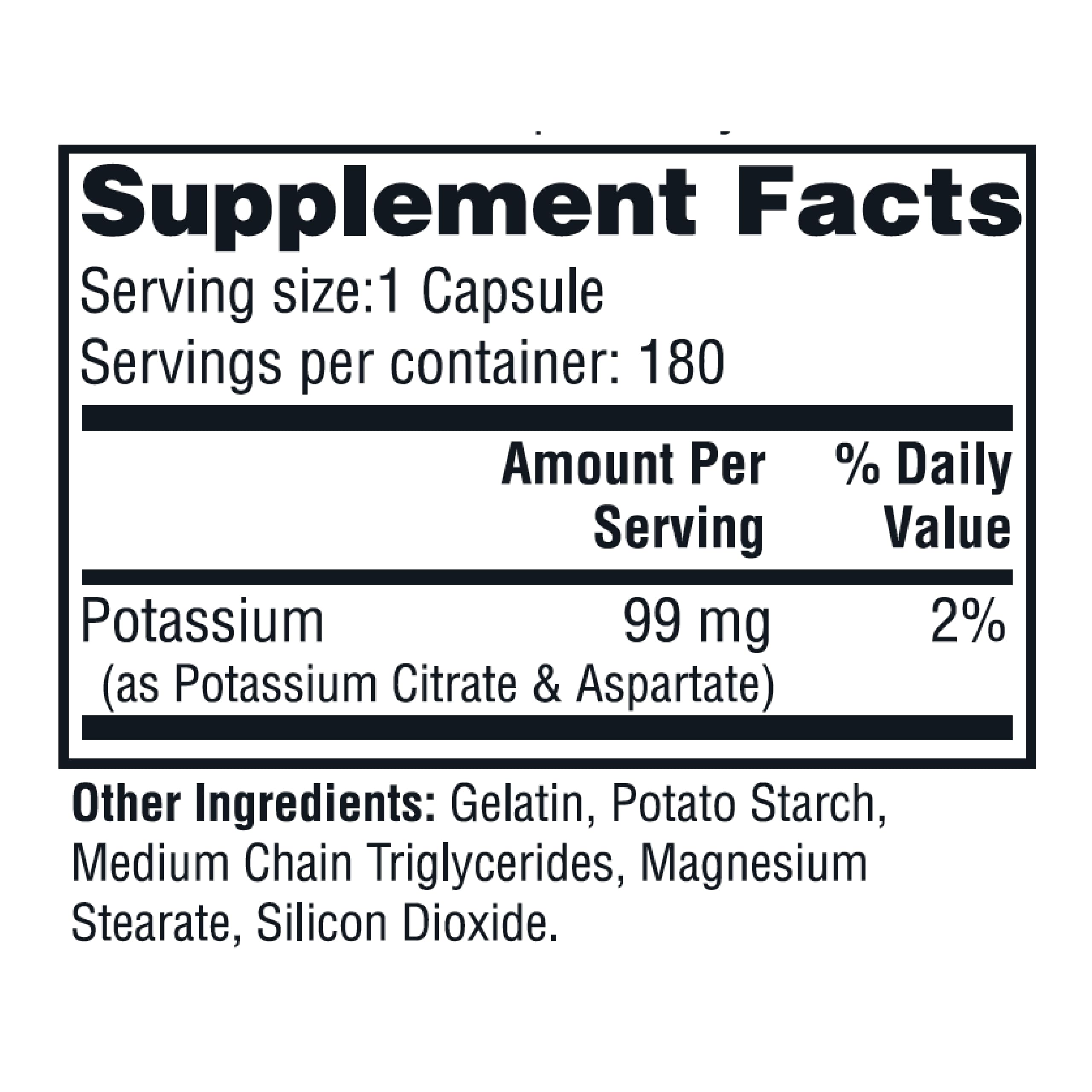 Twinlab Potassium Caps - Electrolyte Support for Heart & Muscle Health