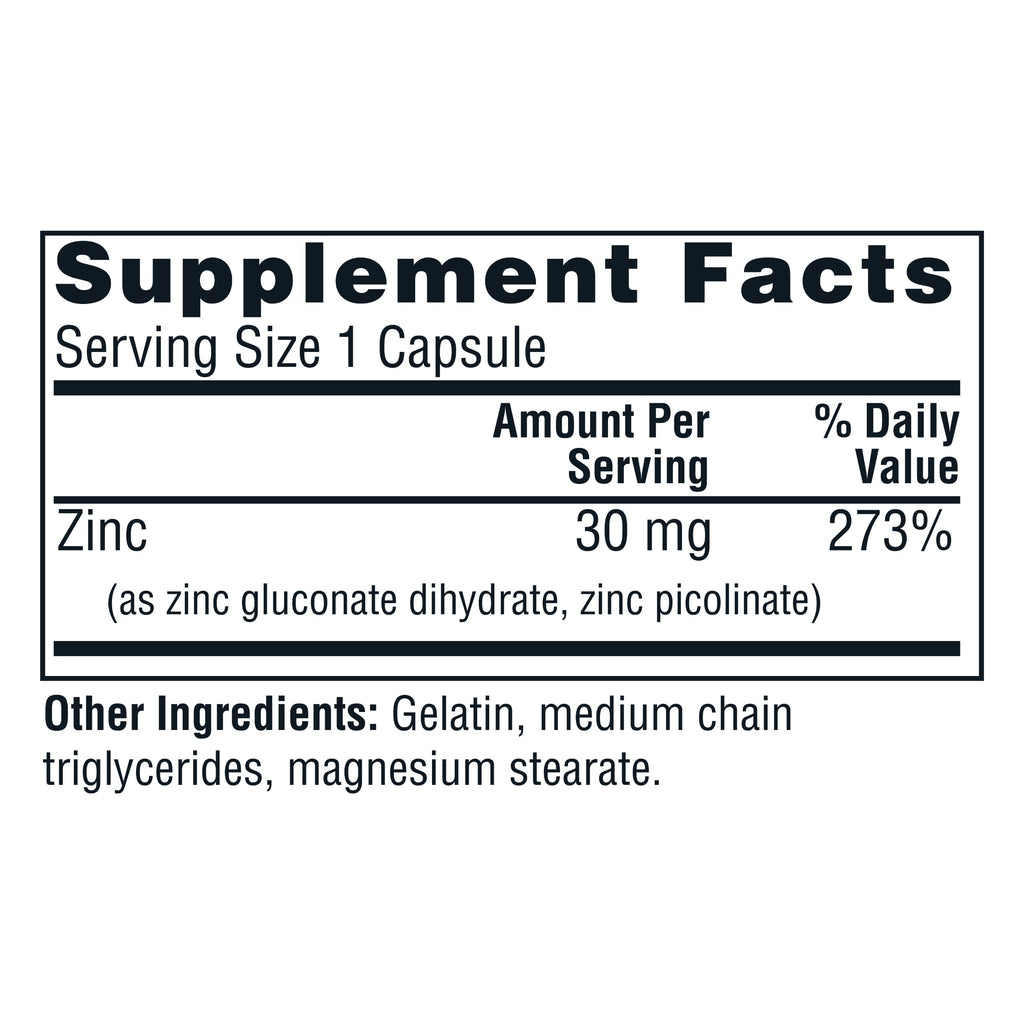 Twinlab Zinc Caps - Immune & Skin Health, 100 Capsules