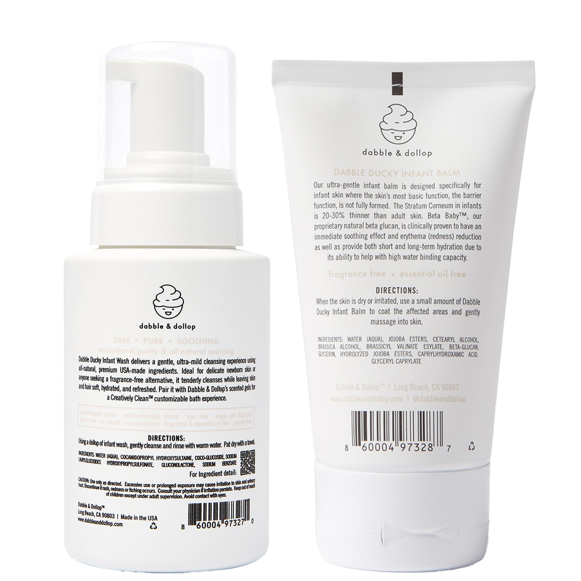 Dabble & Dollop Baby Wash & Lotion Bundle – Fragrance-Free (2-Pack)