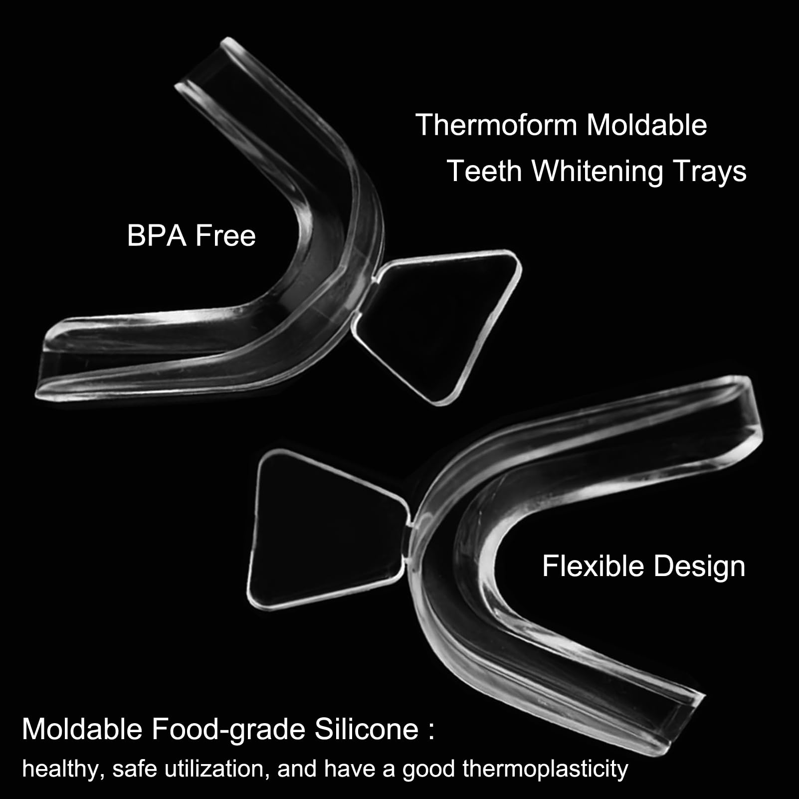 14pcs Dental Whitening Trays – Thermoform Mouth Tray Kit, BPA-Free & Reusable