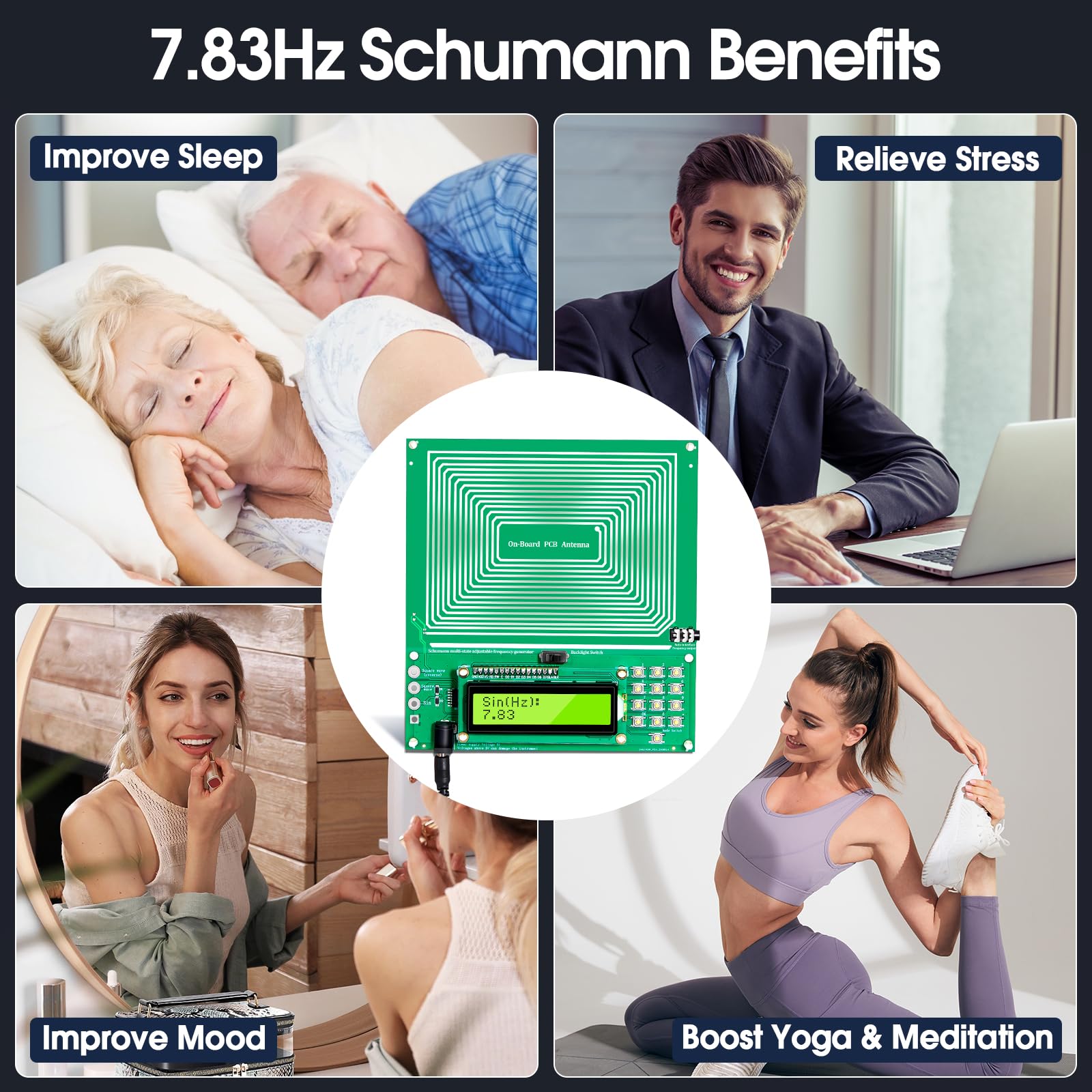 Twxire Adjustable Schumann Resonance Generator (0.01Hz-20kHz) | Sleep Aid, Stress Relief, Meditation & USB Powered
