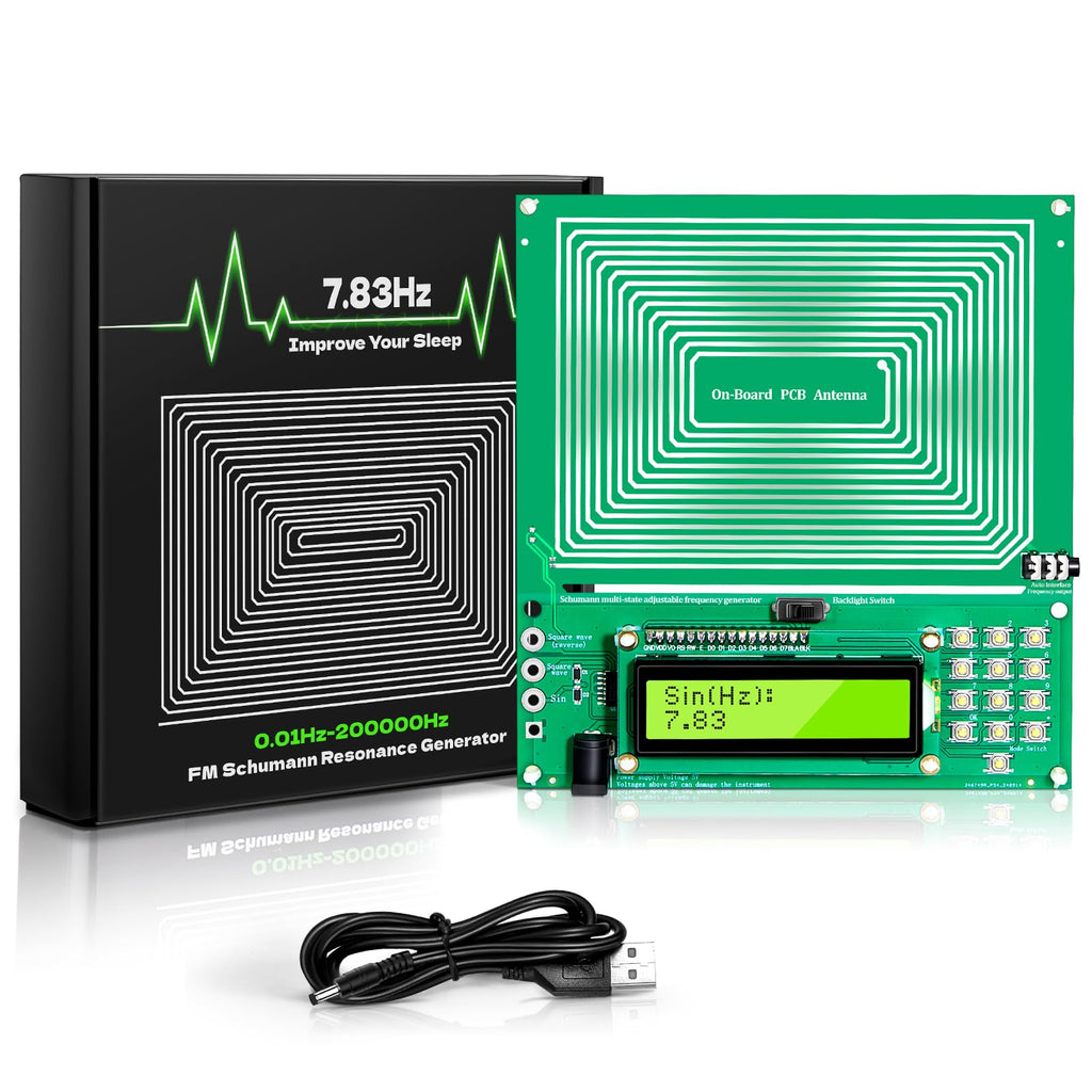 Twxire Adjustable Schumann Resonance Generator (0.01Hz-20kHz) | Sleep Aid, Stress Relief, Meditation & USB Powered